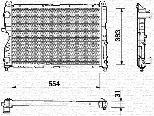 MAGNETI MARELLI Radiators, Motora dzesēšanas sistēma 350213108000